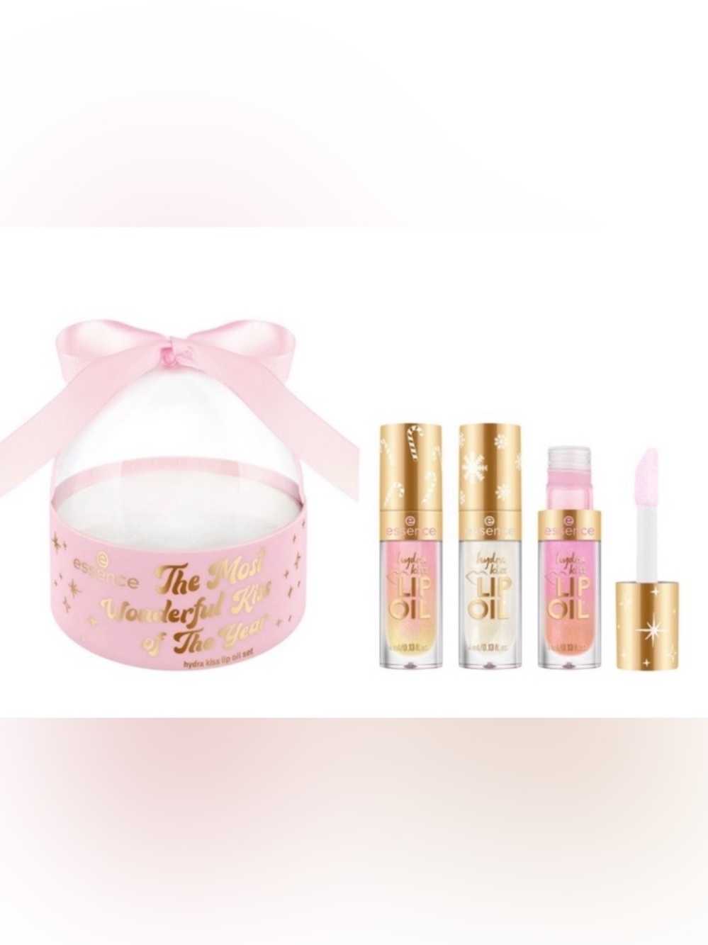 🆕🪷 ESSENCE LIMITED EDITION “THE MOST WONDERFUL KISS OF THE YEAR” LIP OIL TRIO.